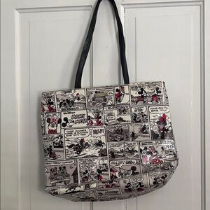 Kate Spade Black and White Mickey Mouse Comic Tote